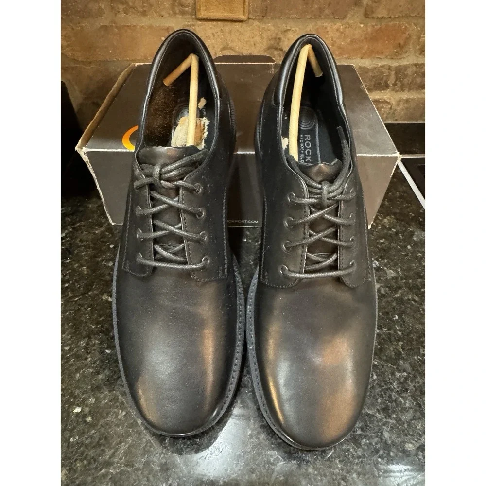 Rockport Men's Northfield Waterproof Oxfords in black leather Size 15